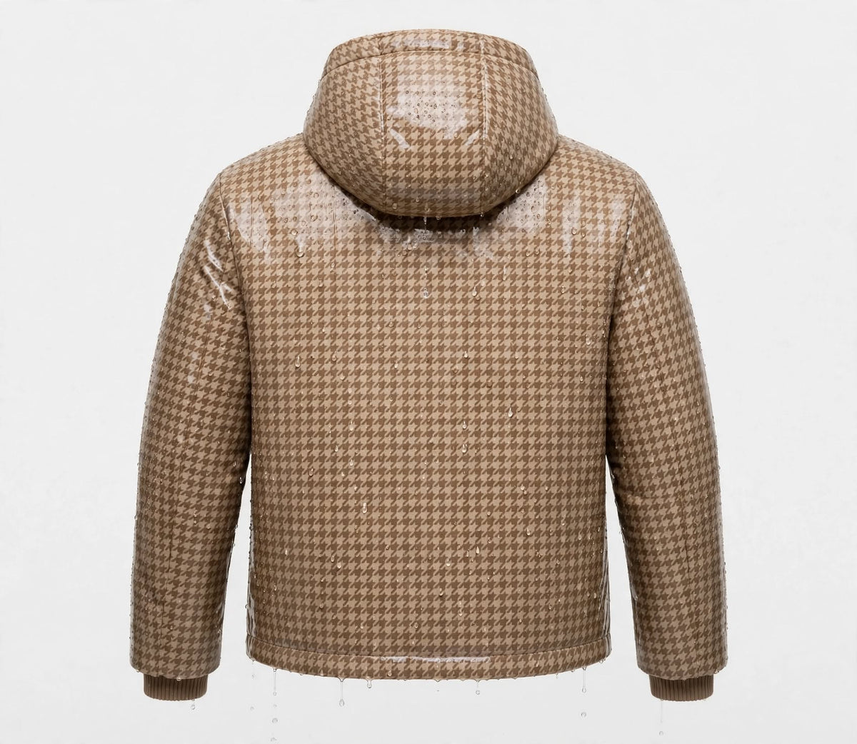 Jacket wet, hydroreactive pattern revealed
